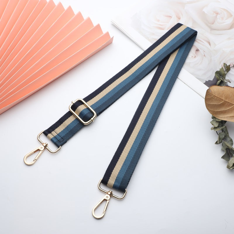 Four-color Vertical Stripes Bag Shoulder Strap