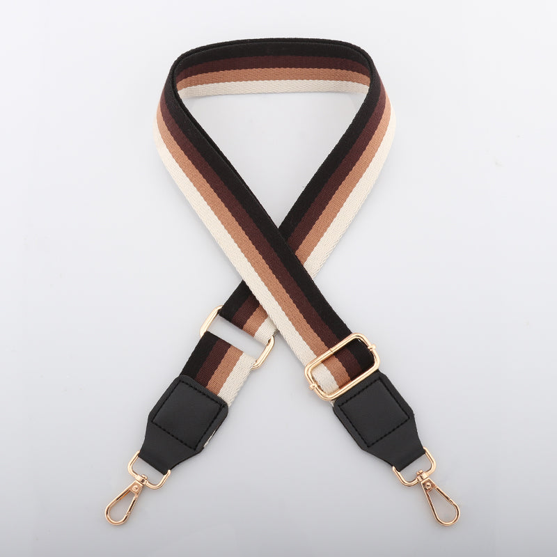 4K Colorful Jacquard Bag Strap with Leather Head