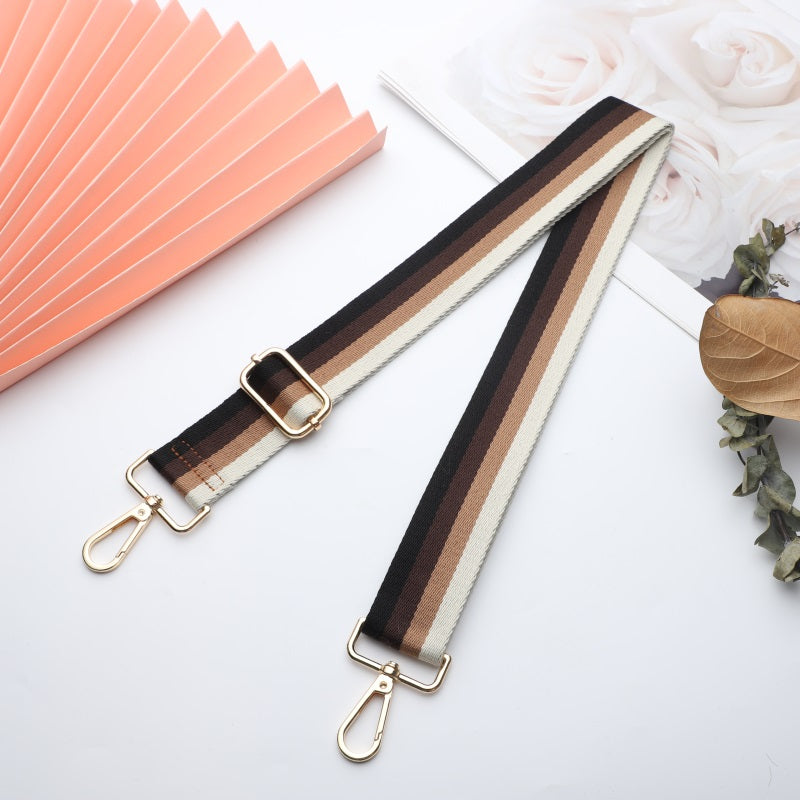 Four-color Vertical Stripes Bag Shoulder Strap