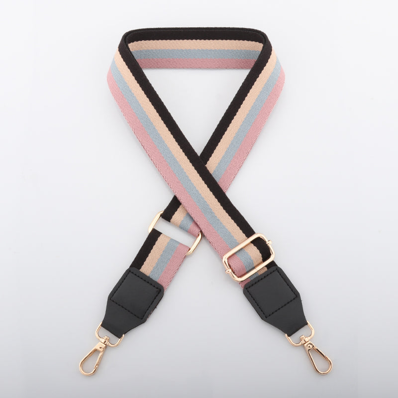 4K Colorful Jacquard Bag Strap with Leather Head