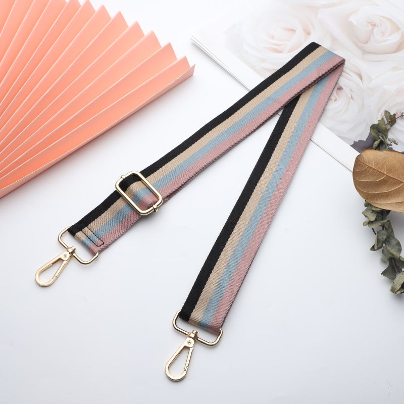 Four-color Vertical Stripes Bag Shoulder Strap