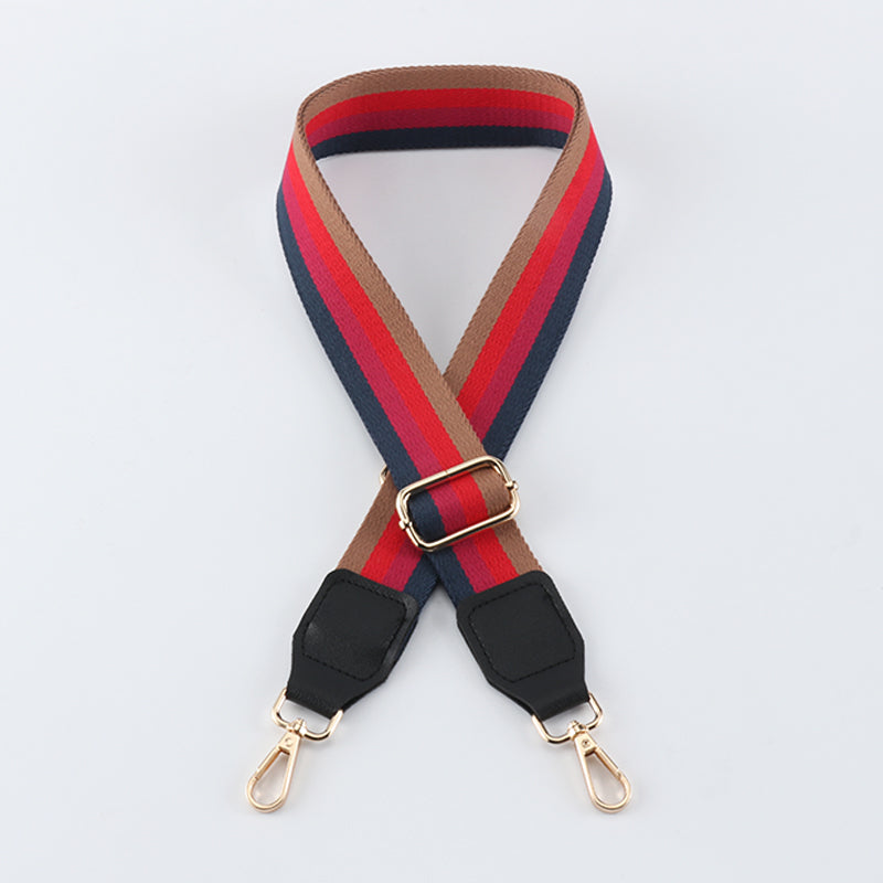 4K Colorful Jacquard Bag Strap with Leather Head