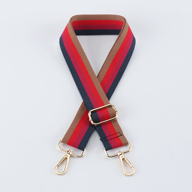 Four-color Vertical Stripes Bag Shoulder Strap