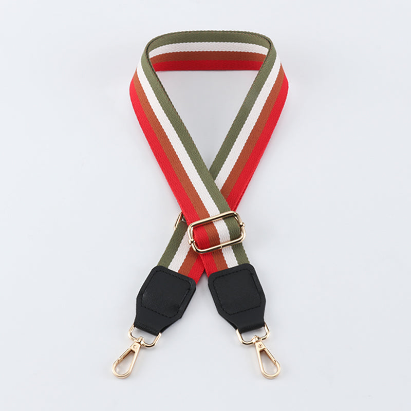 4K Colorful Jacquard Bag Strap with Leather Head
