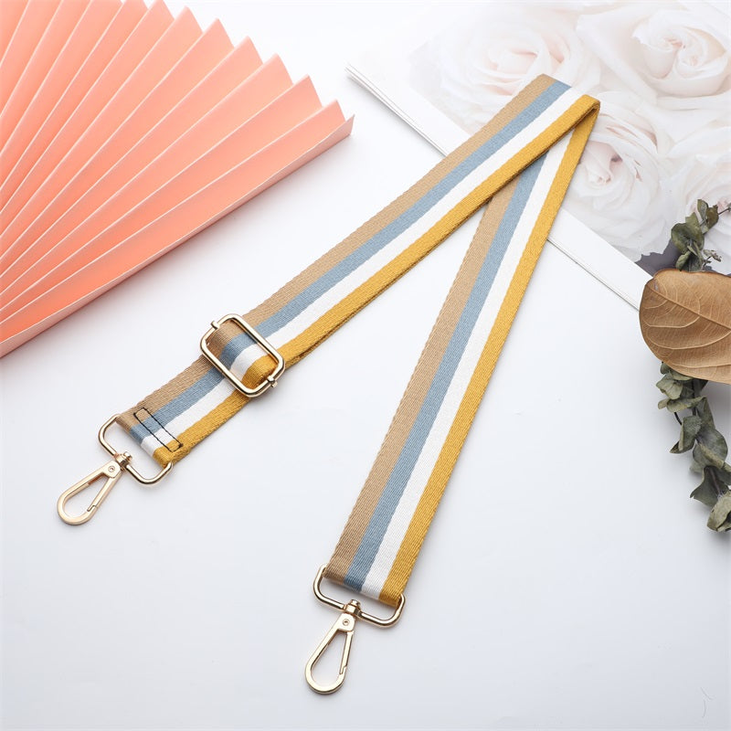 Four-color Vertical Stripes Bag Shoulder Strap