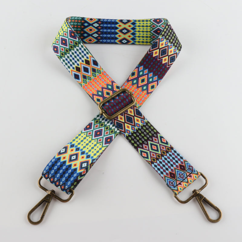 Rhombus Geometric Collision Elements Bronze Buckle Shoulder Straps