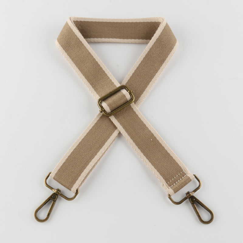 Solid Color Cotton Bronze Buckle Shoulder Straps