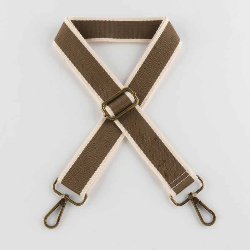 Solid Color Cotton Bronze Buckle Shoulder Straps
