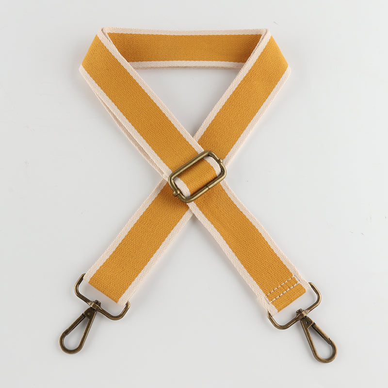 Solid Color Cotton Bronze Buckle Shoulder Straps