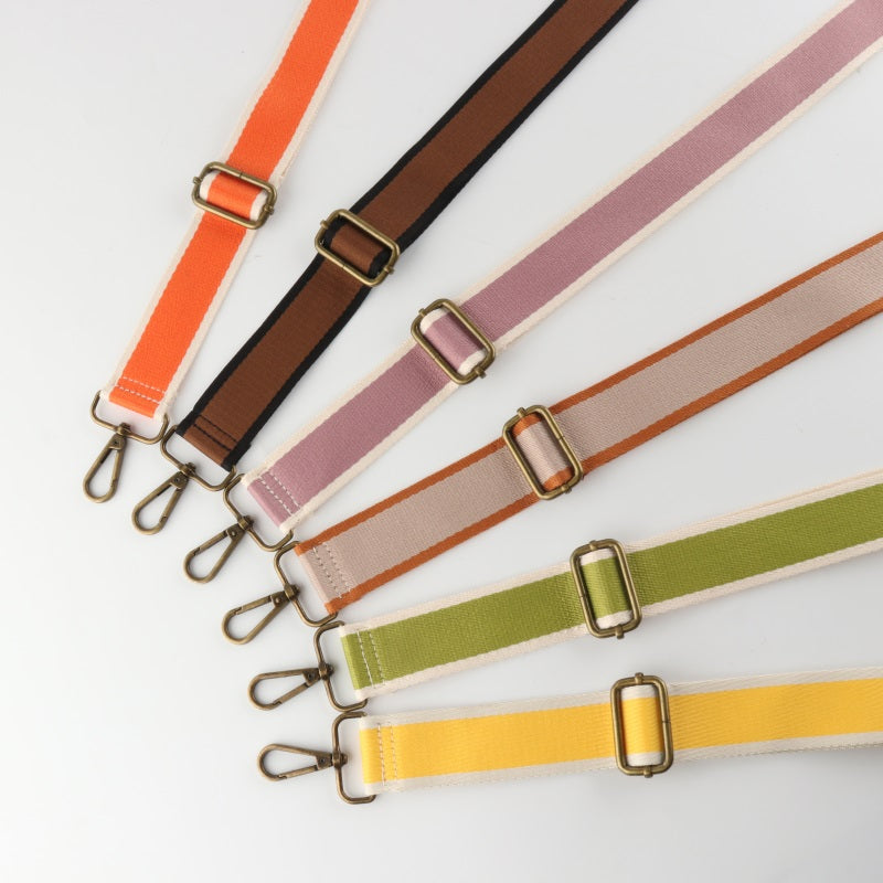 Solid Color Cotton Bronze Buckle Shoulder Straps
