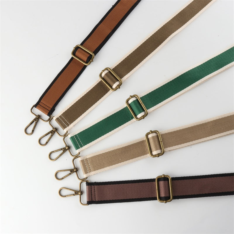 Solid Color Cotton Bronze Buckle Shoulder Straps