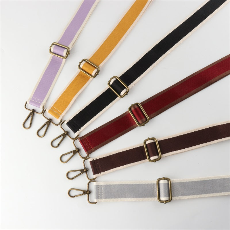 Solid Color Cotton Bronze Buckle Shoulder Straps