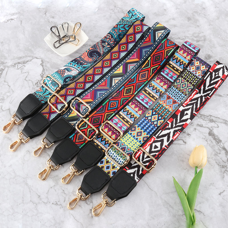 Colorful Phoenix Bag Shoulder Strap with Leather Head
