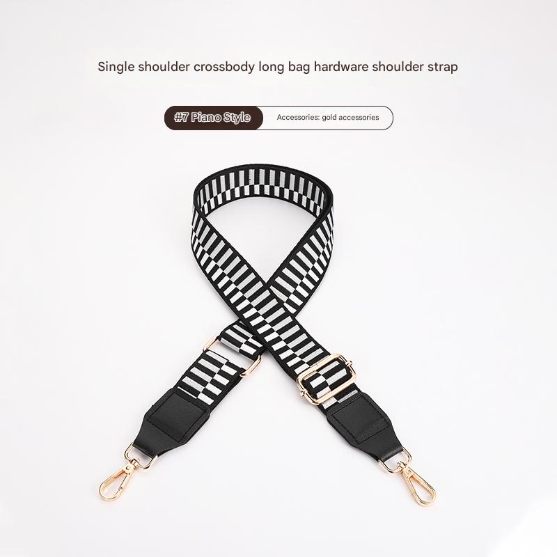 Piano Style Bag Strap with Leather Head
