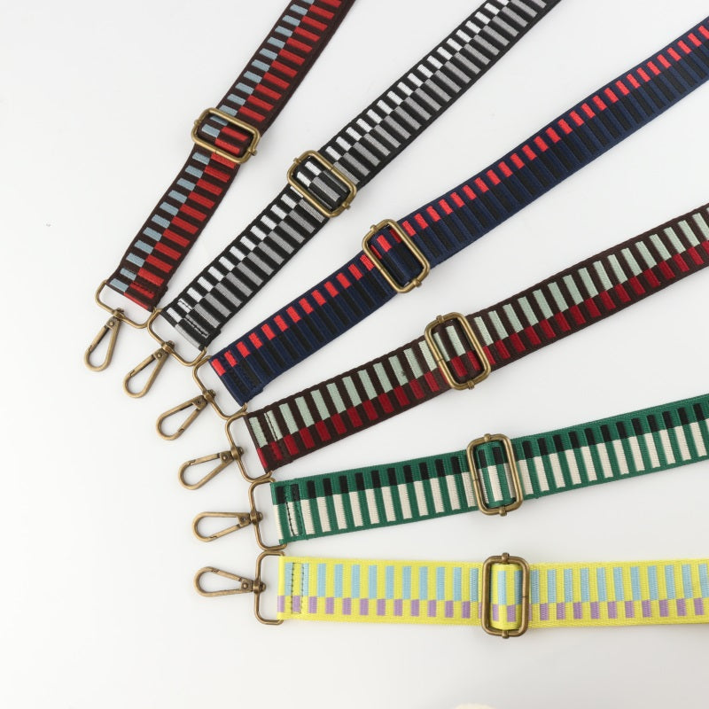 Colored Piano Keys Bronze Buckle Shoulder Straps