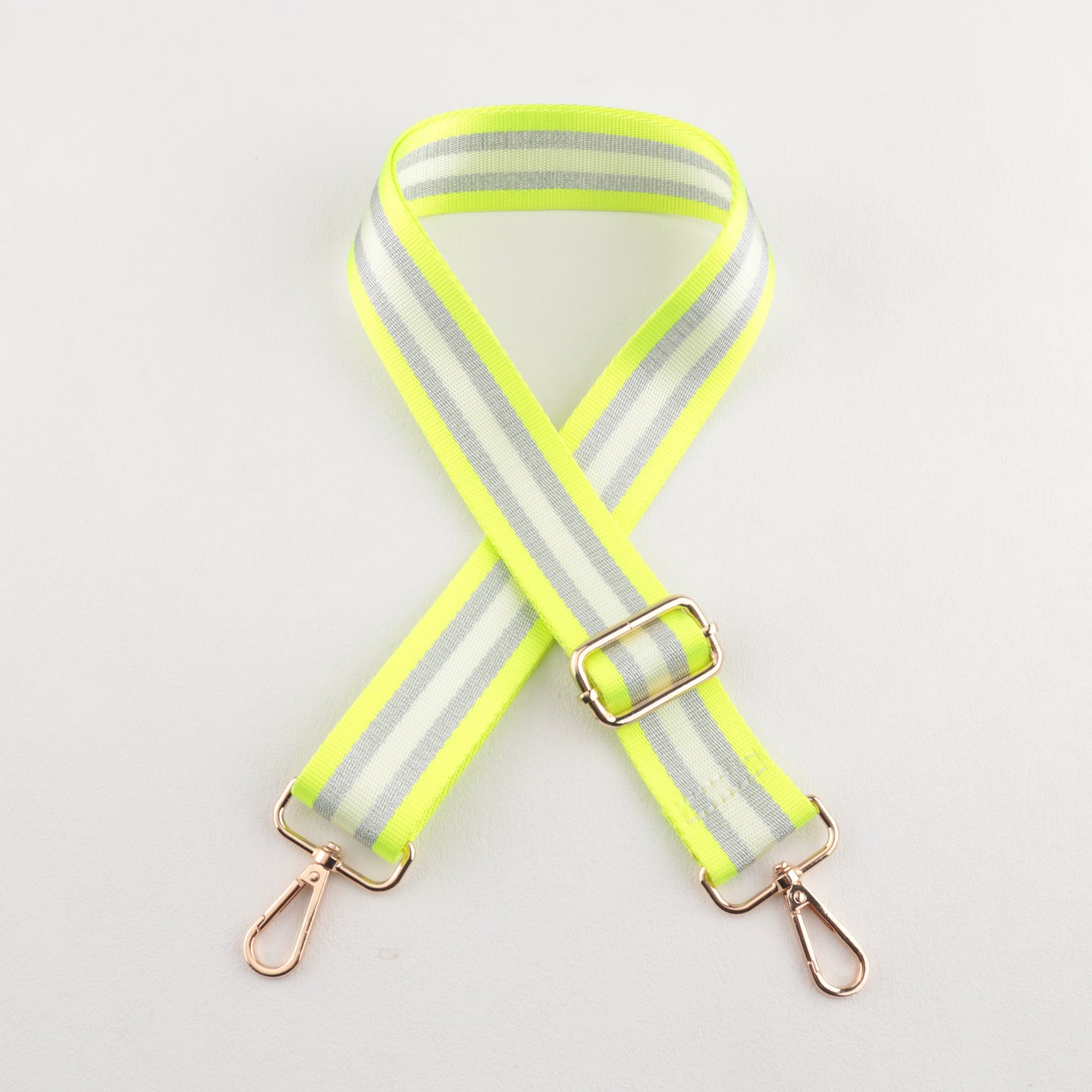 Gold and Silver Stripe Thread Glitter Bag Strap