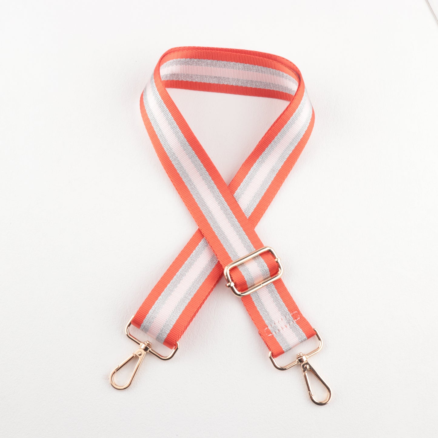 Gold and Silver Stripe Thread Glitter Bag Strap