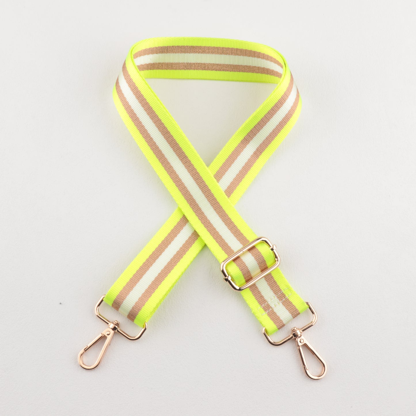 Gold and Silver Stripe Thread Glitter Bag Strap