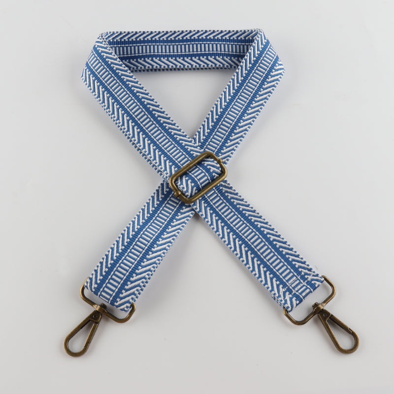 V-cut Print Bronze Buckle Shoulder Straps