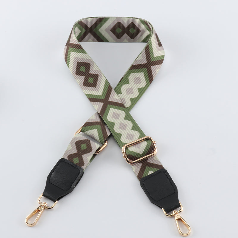 Colorful Diamond Bag Strap with Leather Head