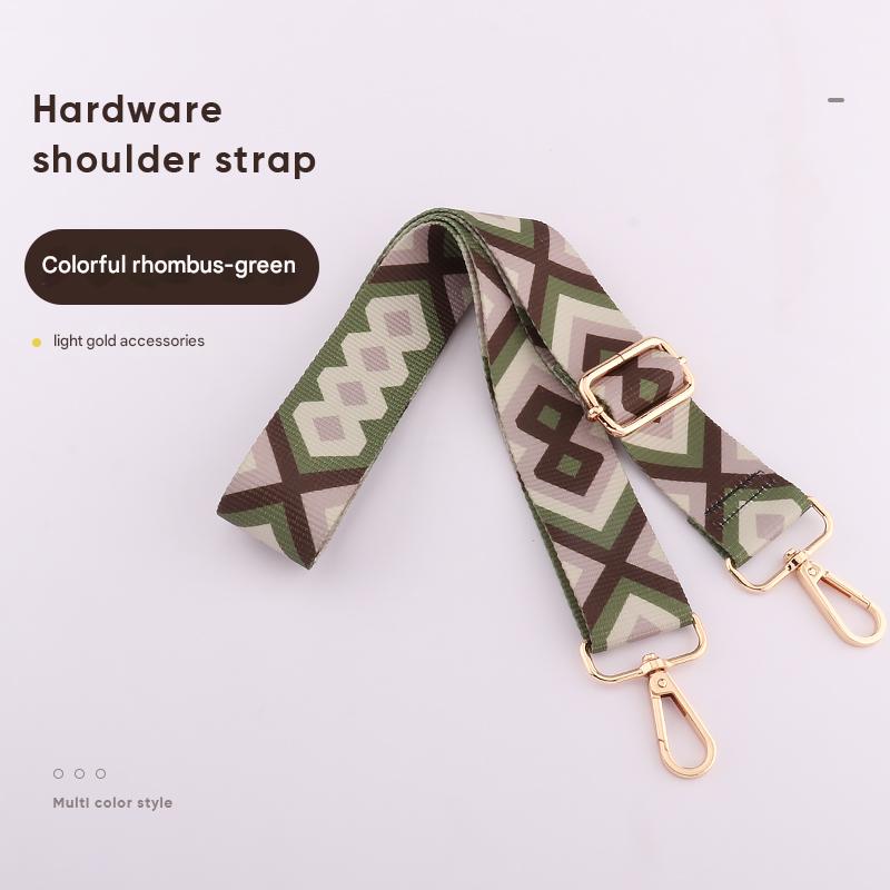 Multi-color Diamond Pattern Bag Strap