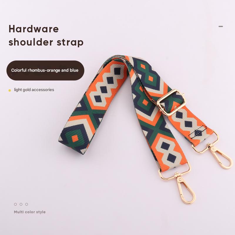 Multi-color Diamond Pattern Bag Strap