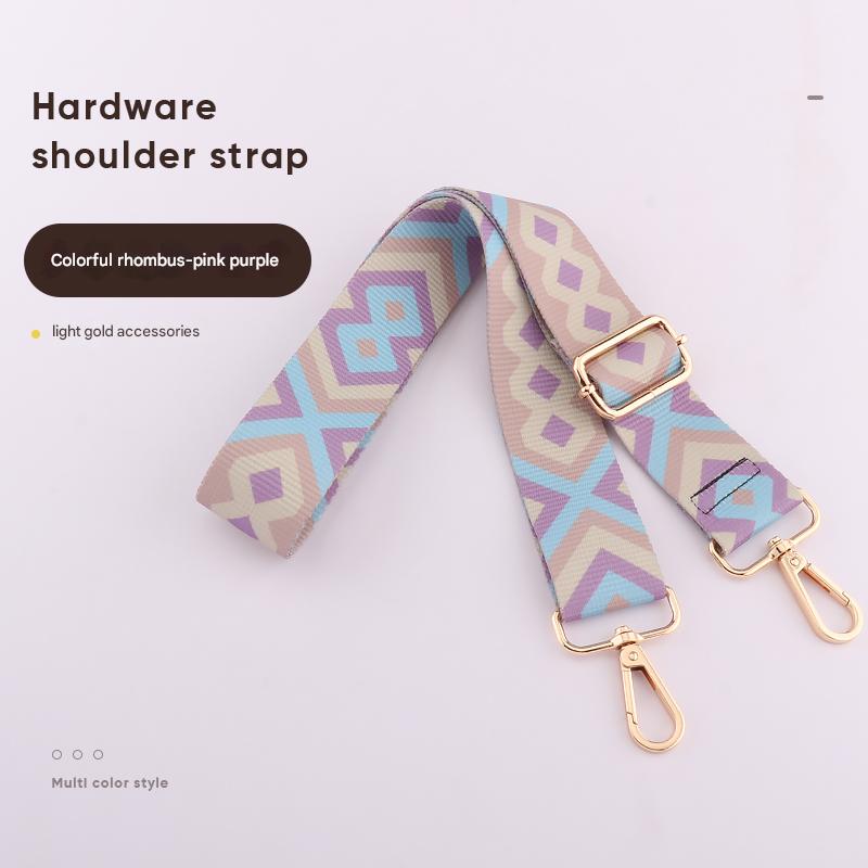 Multi-color Diamond Pattern Bag Strap