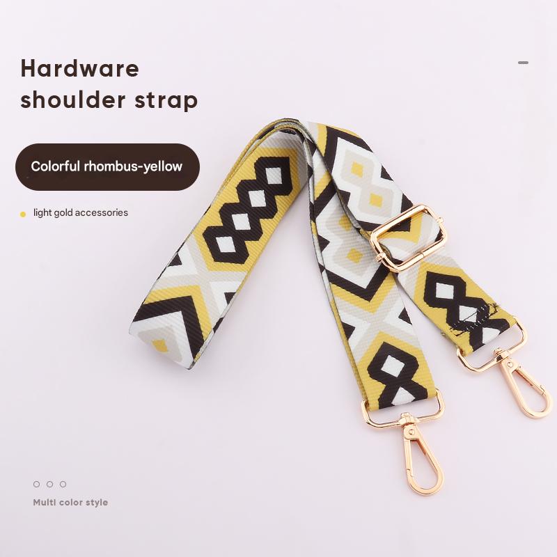 Multi-color Diamond Pattern Bag Strap