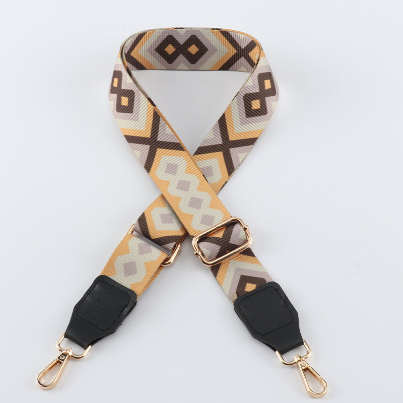 Colorful Diamond Bag Strap with Leather Head