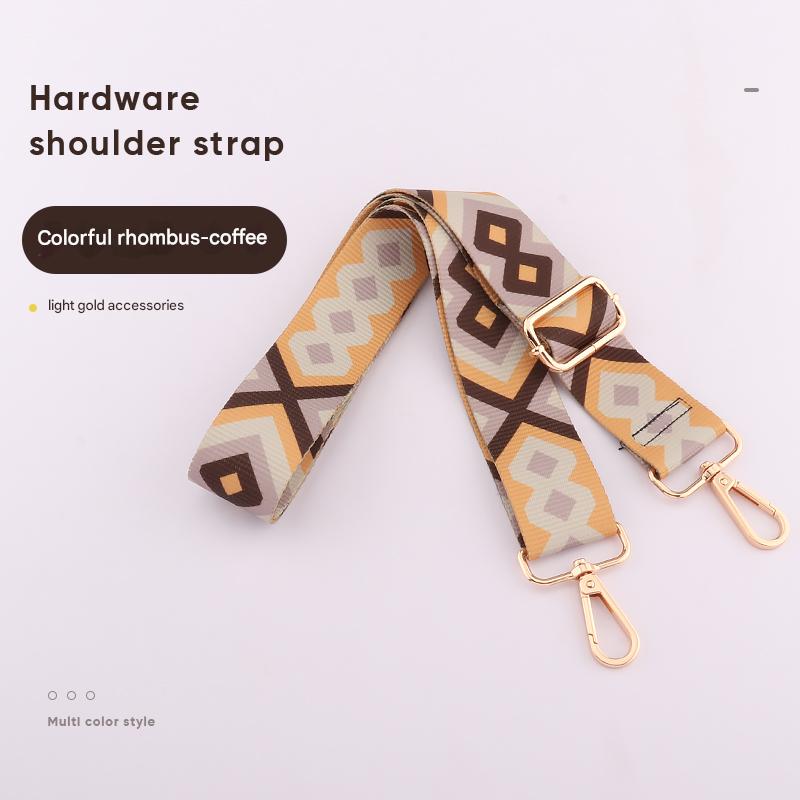 Multi-color Diamond Pattern Bag Strap