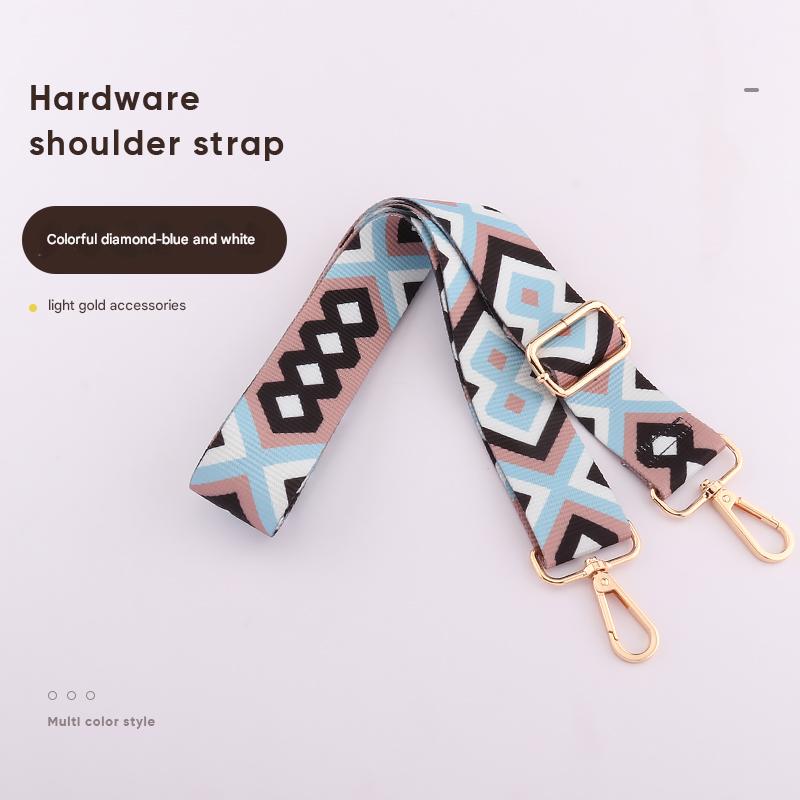 Multi-color Diamond Pattern Bag Strap
