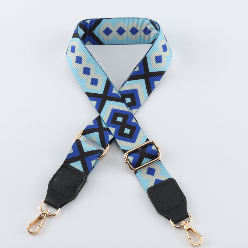 Colorful Diamond Bag Strap with Leather Head