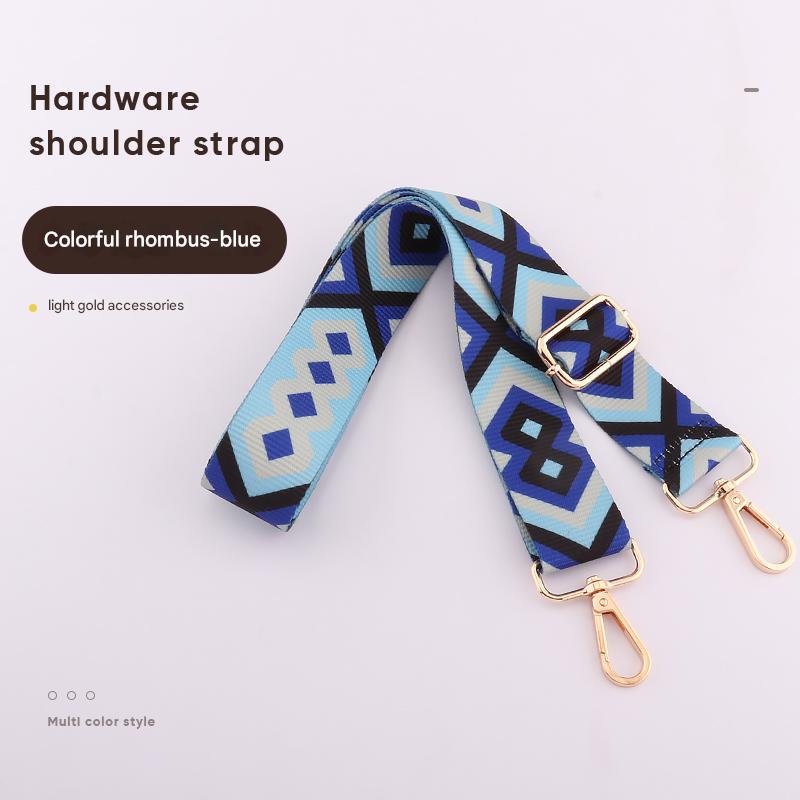 Multi-color Diamond Pattern Bag Strap