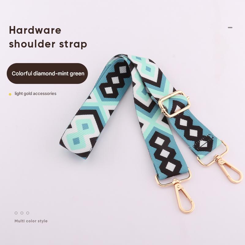 Multi-color Diamond Pattern Bag Strap