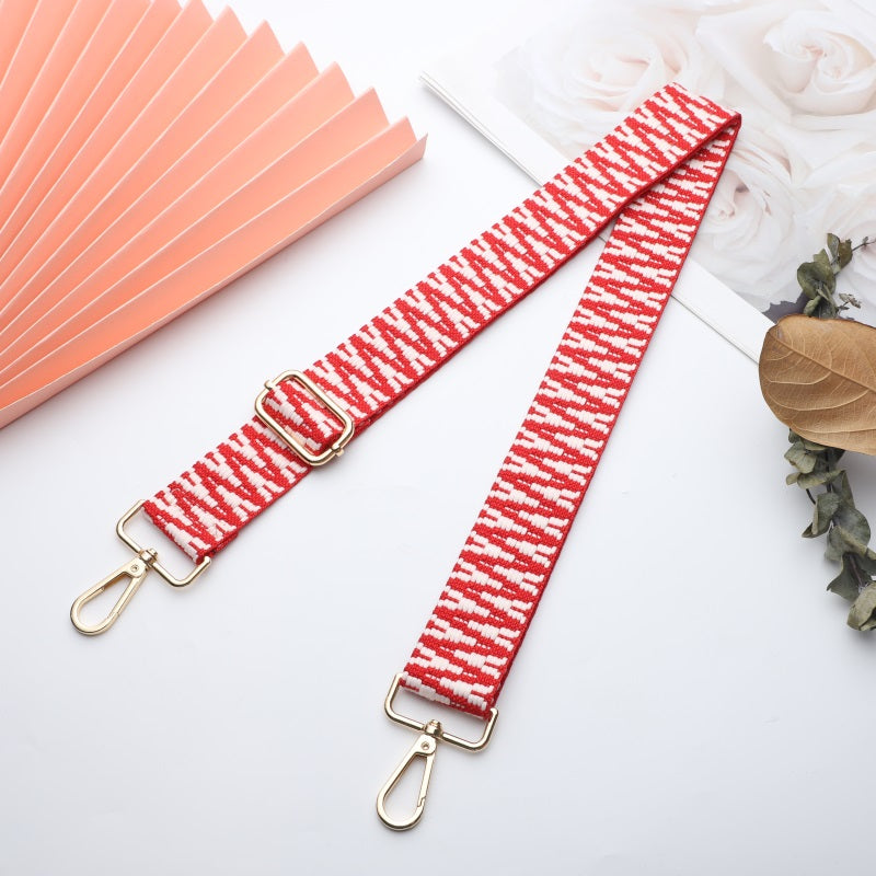 V Textured Jacquard Shoulder Strap