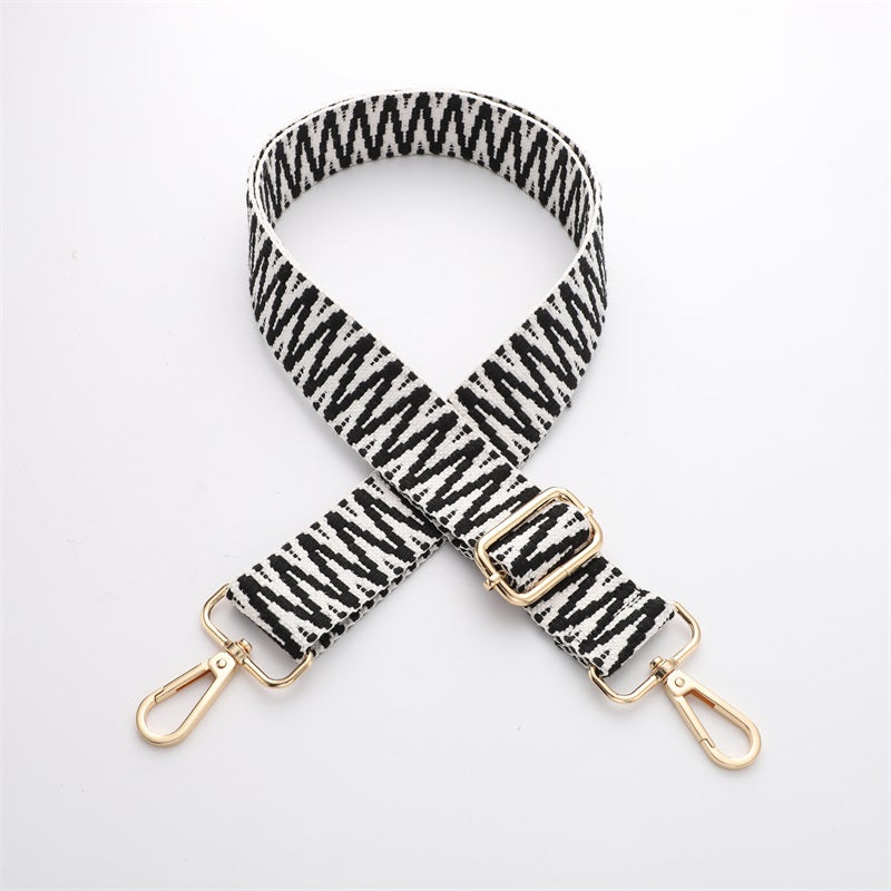 V Textured Jacquard Shoulder Strap