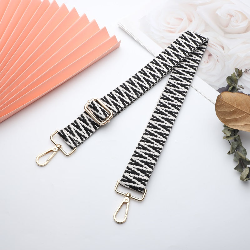 V Textured Jacquard Shoulder Strap