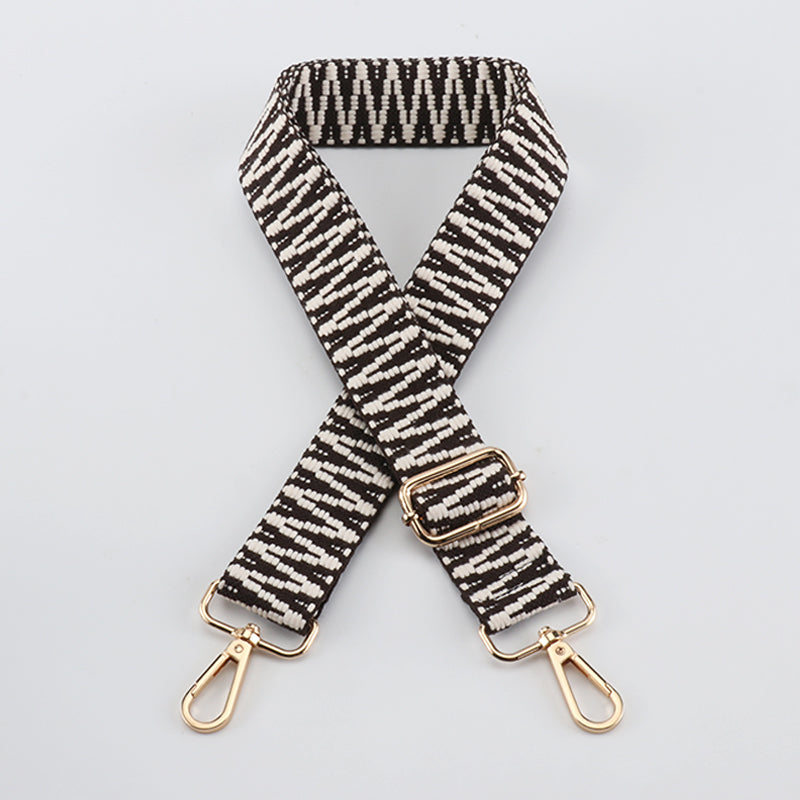 V Textured Jacquard Shoulder Strap