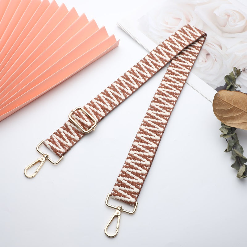 V Textured Jacquard Shoulder Strap