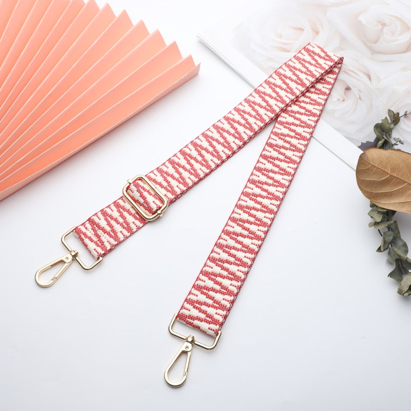 V Textured Jacquard Shoulder Strap