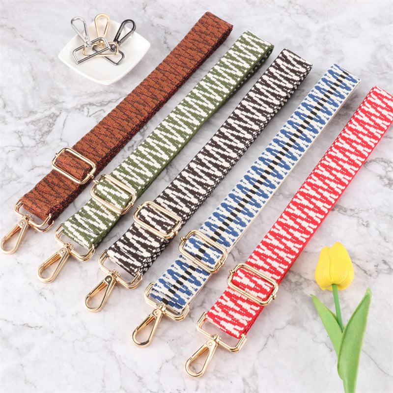 V Textured Jacquard Shoulder Strap