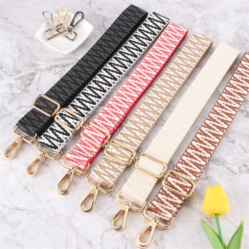 V Textured Jacquard Shoulder Strap