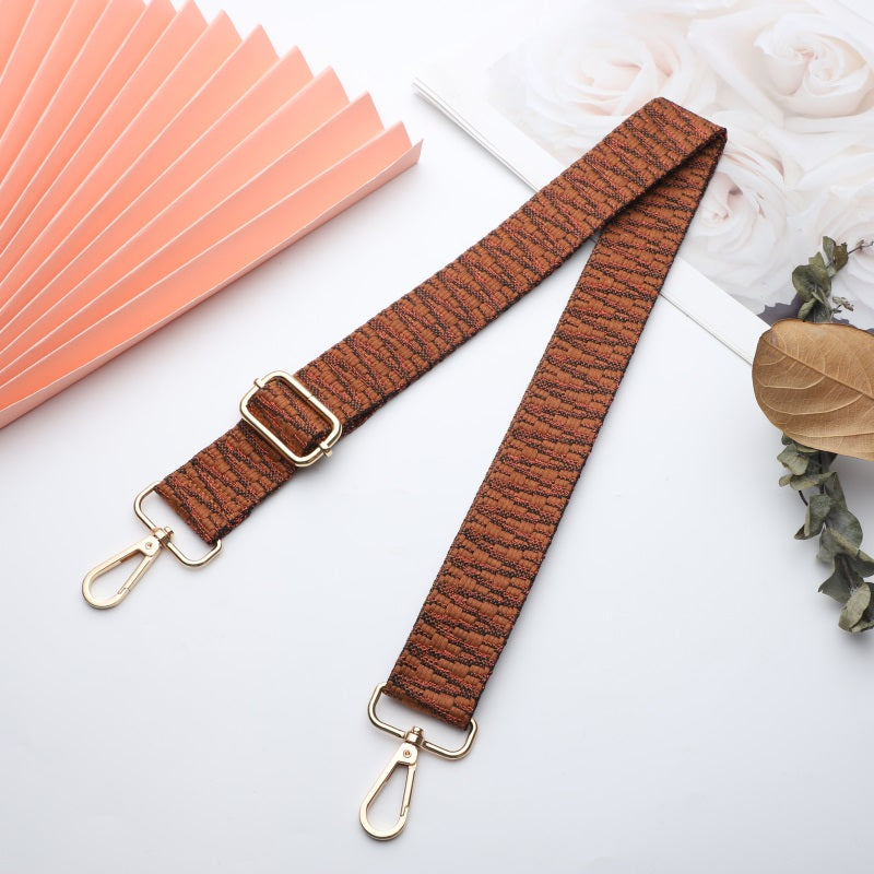 V Textured Jacquard Shoulder Strap