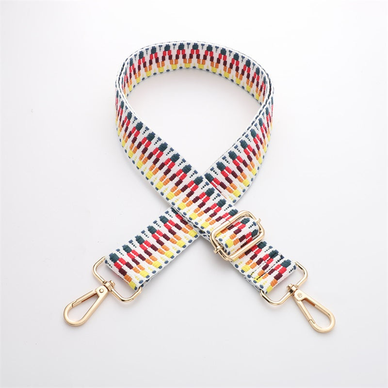 Colorful V-shaped Pattern Bag Shoulder Strap