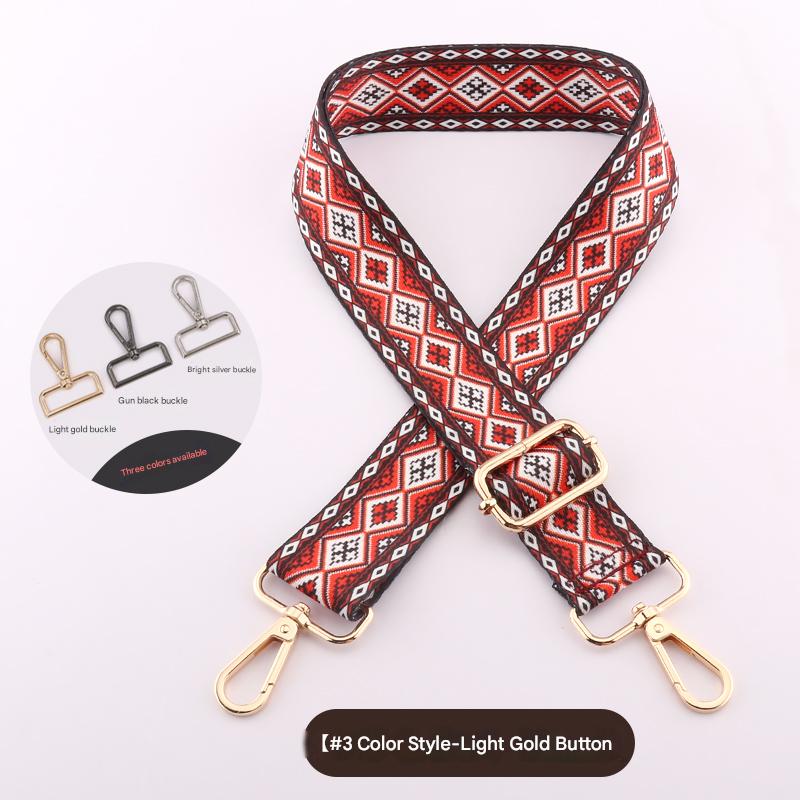 Ethnic Style Colorful Bag Shoulder Strap