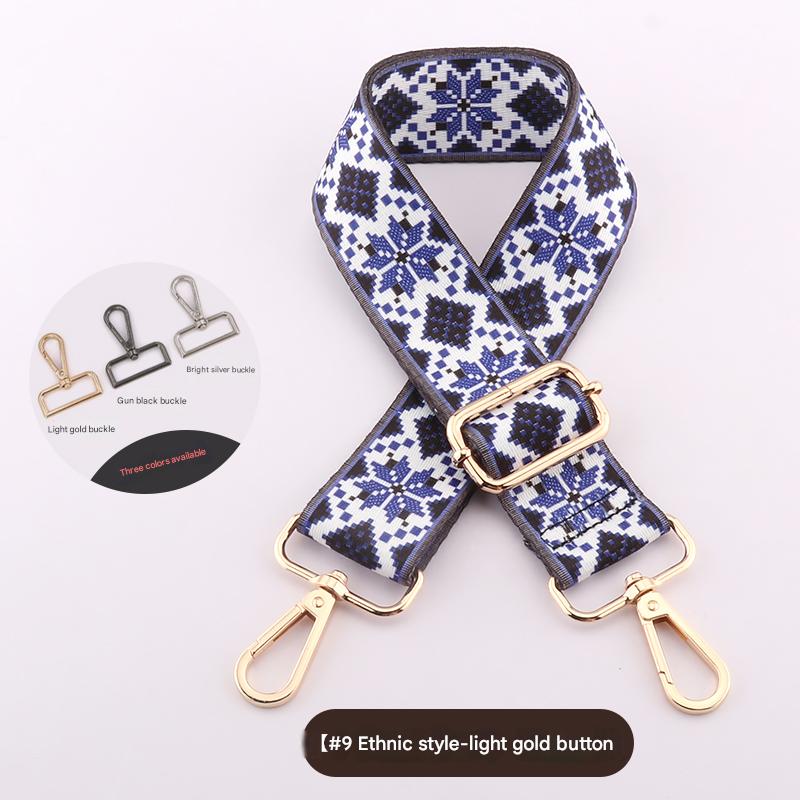 Ethnic Style Colorful Bag Shoulder Strap