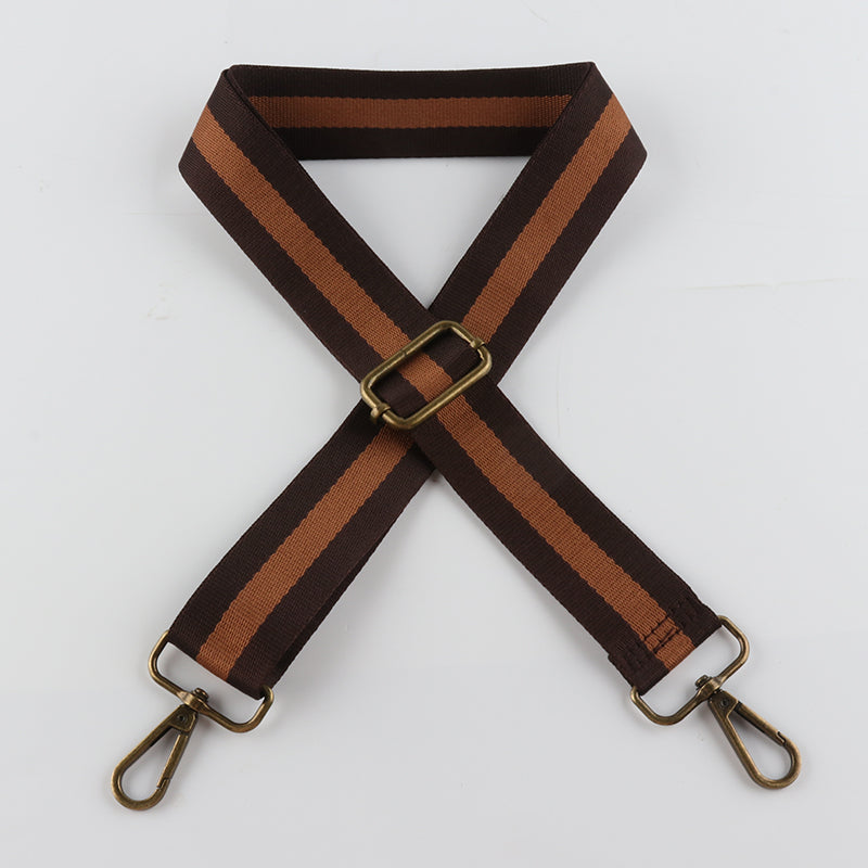 Stripe Arrow Pattern Bronze Buckle Shoulder Straps