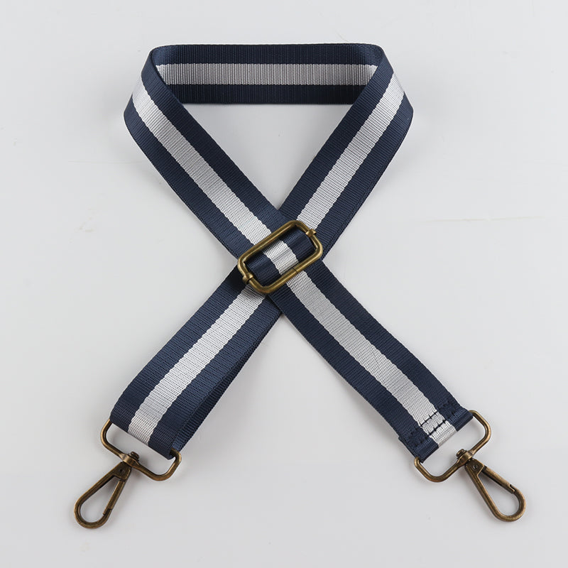 Stripe Arrow Pattern Bronze Buckle Shoulder Straps