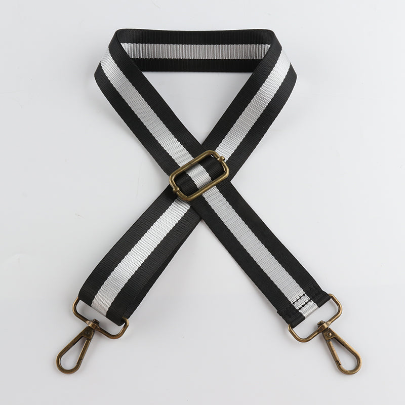 Stripe Arrow Pattern Bronze Buckle Shoulder Straps