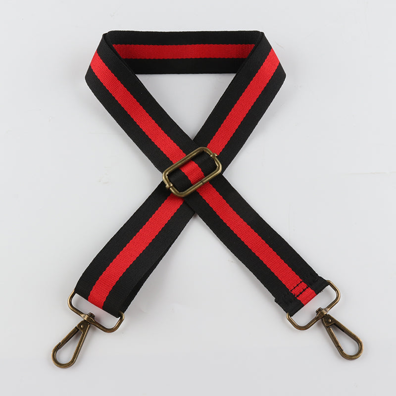 Stripe Arrow Pattern Bronze Buckle Shoulder Straps